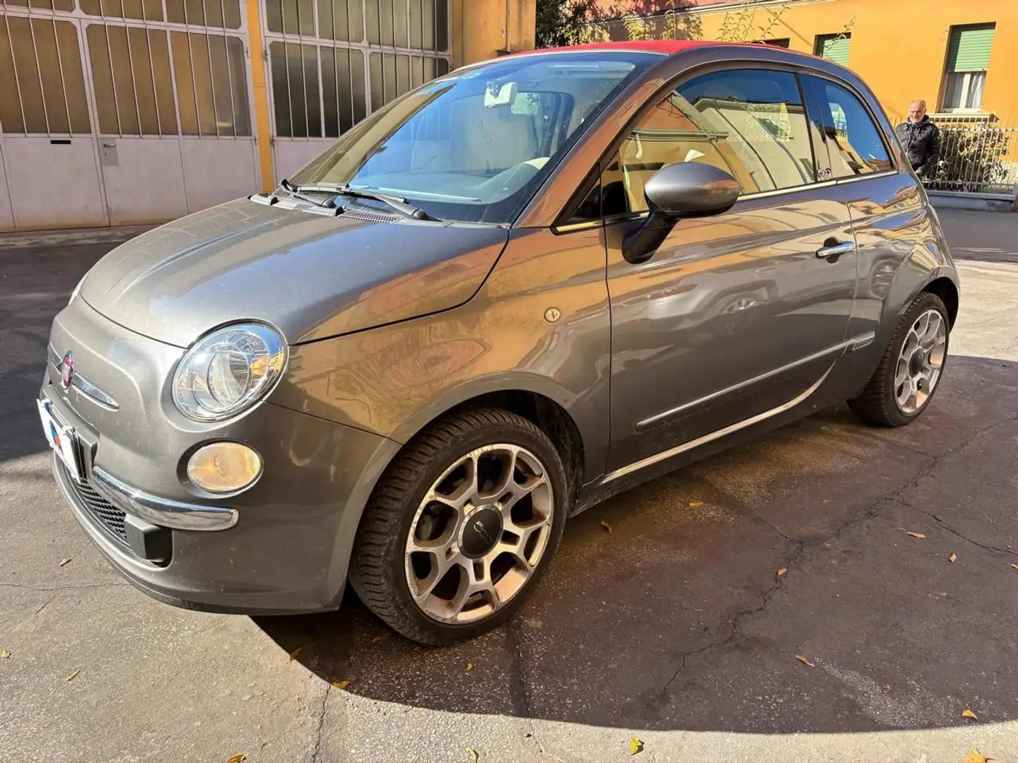 Fiat 500C 1.2 Lounge Gris - 1