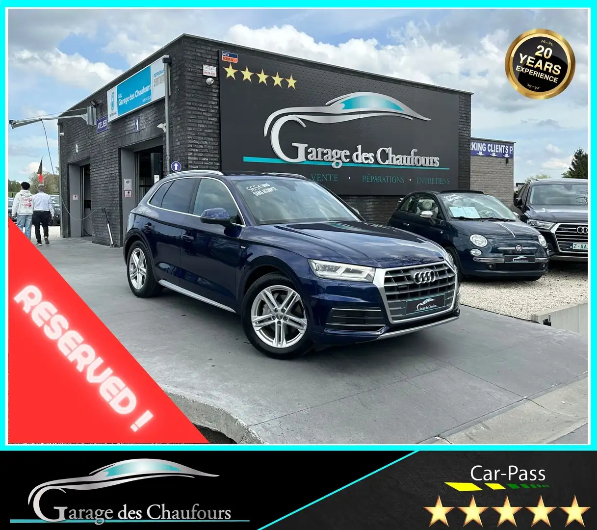 Audi Q5 2.0 TFSi Quattro - ! Sline ! - 1er Propr. - Eu6b Bleu - 1
