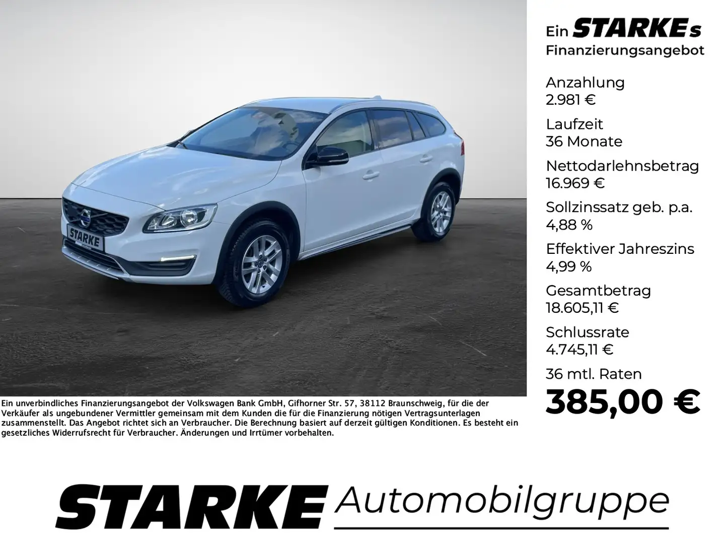 Volvo V60 Cross Country Pro Weiß - 1