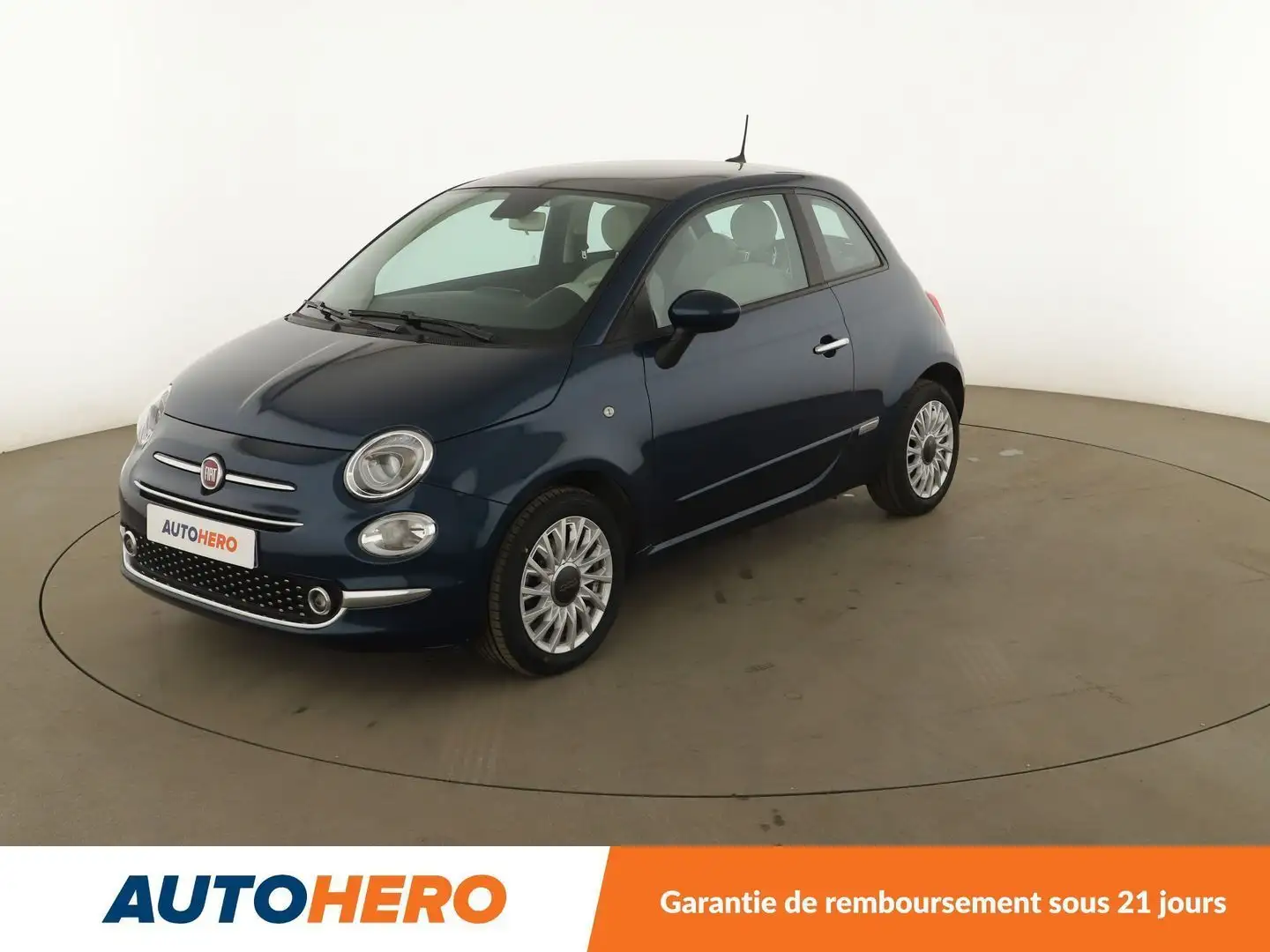 Fiat 500 1.2 Lounge Dualogic Bleu - 1