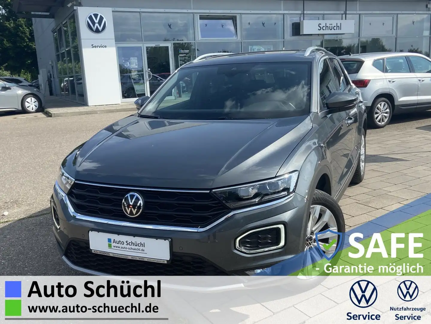 Volkswagen T-Roc 1.5 TSI DSG Sport 17"+NAVI+LED+AHK+PANORAM Grau - 1