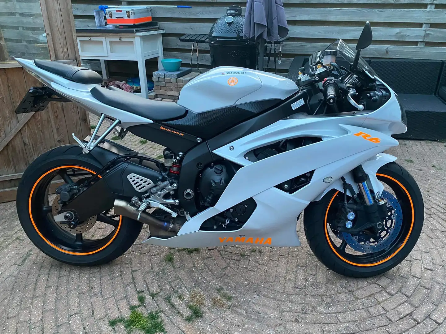 Yamaha YZF-R6 white pearl Wit - 1