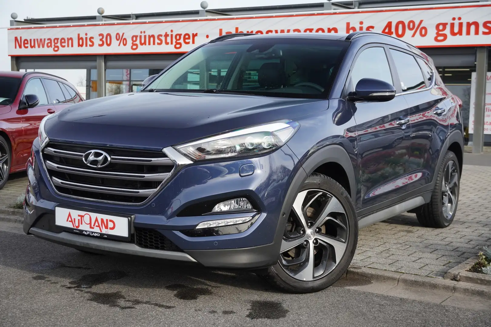 Hyundai TUCSON 1.6 T-GDI 4WD LED Navi Pano Totwinkel SHZ Blau - 2
