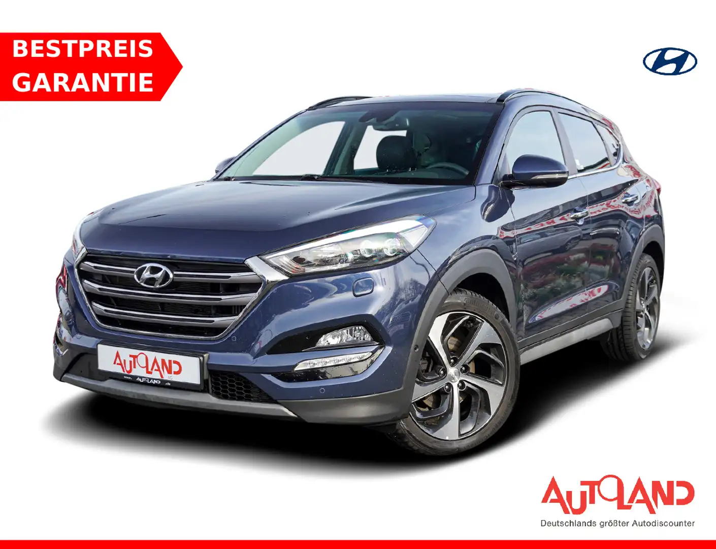 Hyundai TUCSON 1.6 T-GDI 4WD LED Navi Pano Totwinkel SHZ Blau - 1