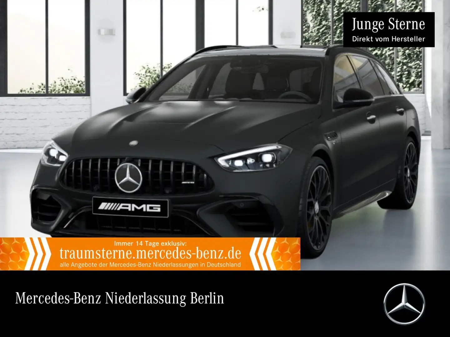 Mercedes-Benz C 63 AMG C 63 S E T-Modell NIGHT+DRIVERS+PANO+360+BURMESTER Gris - 1