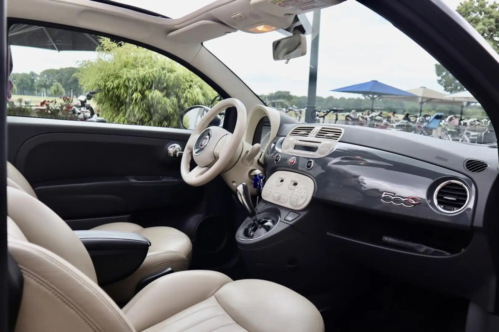 Fiat 500C 1.2 Lounge | Dualogic Automaat | Cabrio | Intersco Gris - 2