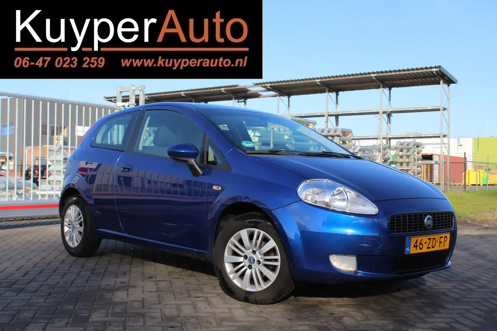 Fiat Grande Punto 1.4 Dynamic AIRCO LM Blauw - 2