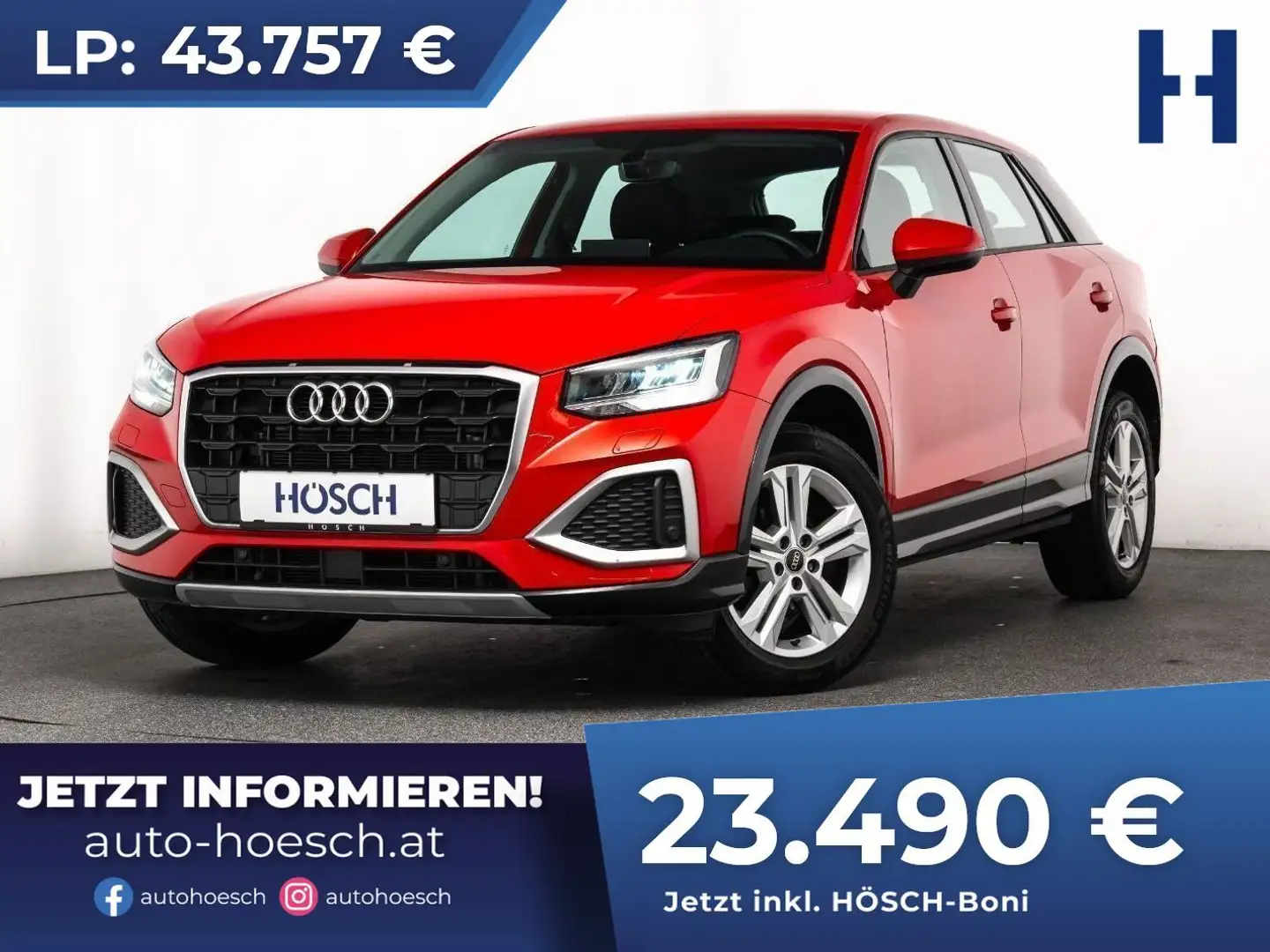 Audi Q2 35 TFSI Advanced Aut. EXTRAS ERSTBESITZ Rot - 1