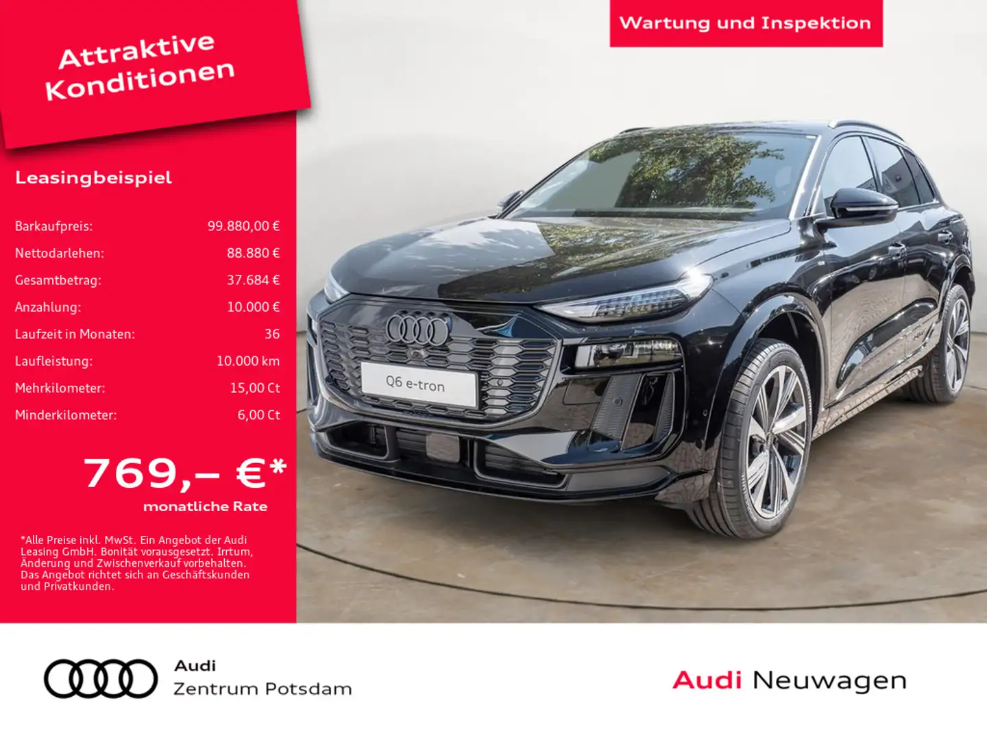 Audi Q6 SUV e-tron quattro PANO MATRIX-LED 360° Schwarz - 1