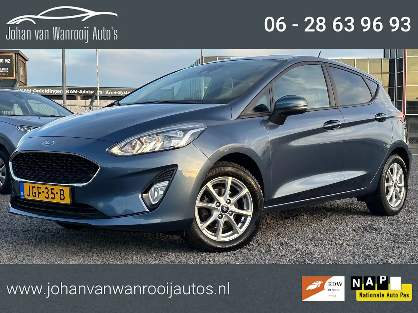 Ford Fiesta 1.1/AIRCO/NAVI/CARPLAY/NW APK Blauw - 1