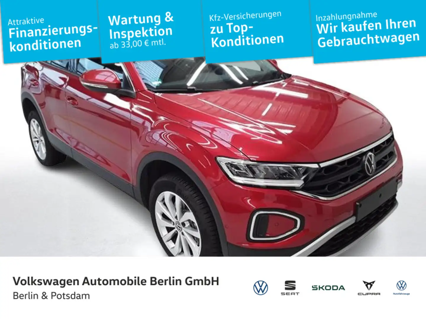 Volkswagen T-Roc 2.0 TDI DSG Life Navi Stdhz LED 5J. Garant Rot - 1