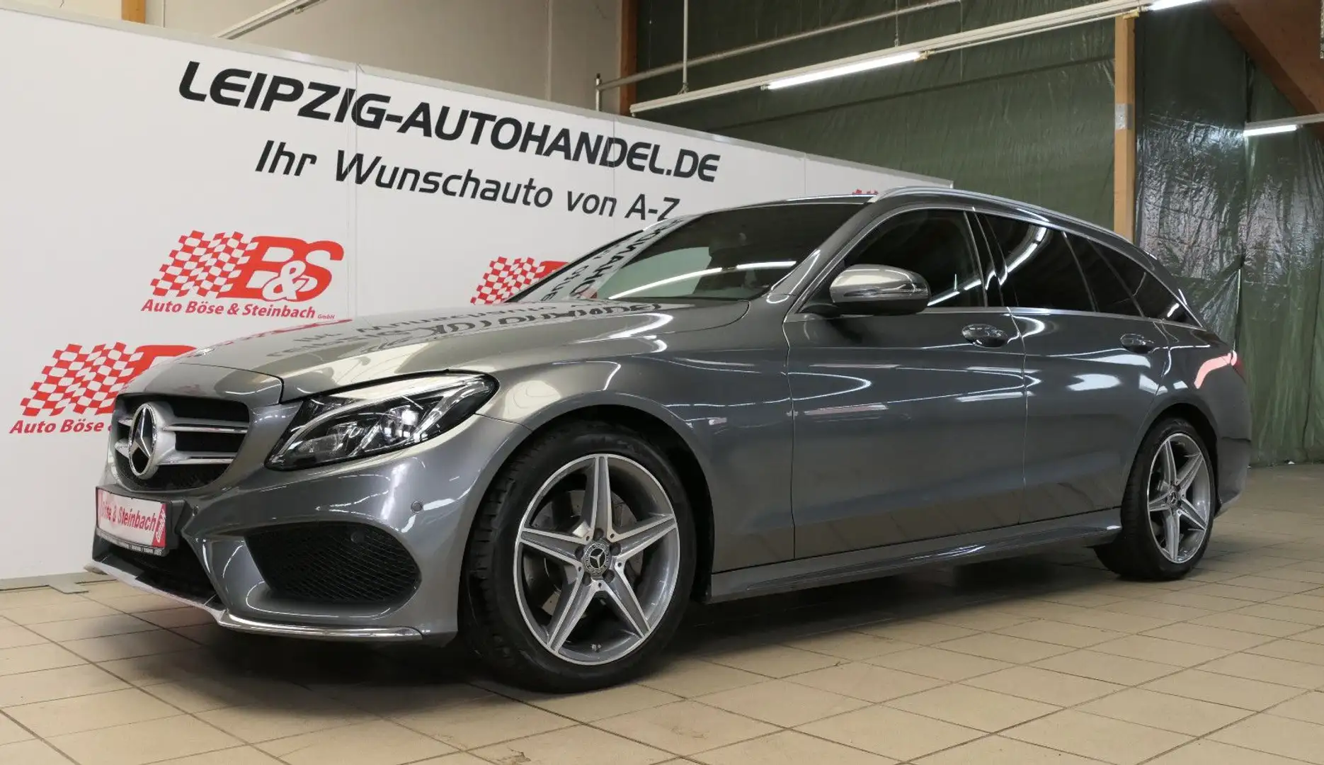 Mercedes-Benz C 200 T AMG-Line *AUT*LED*LEDER*NAVI* Gris - 1
