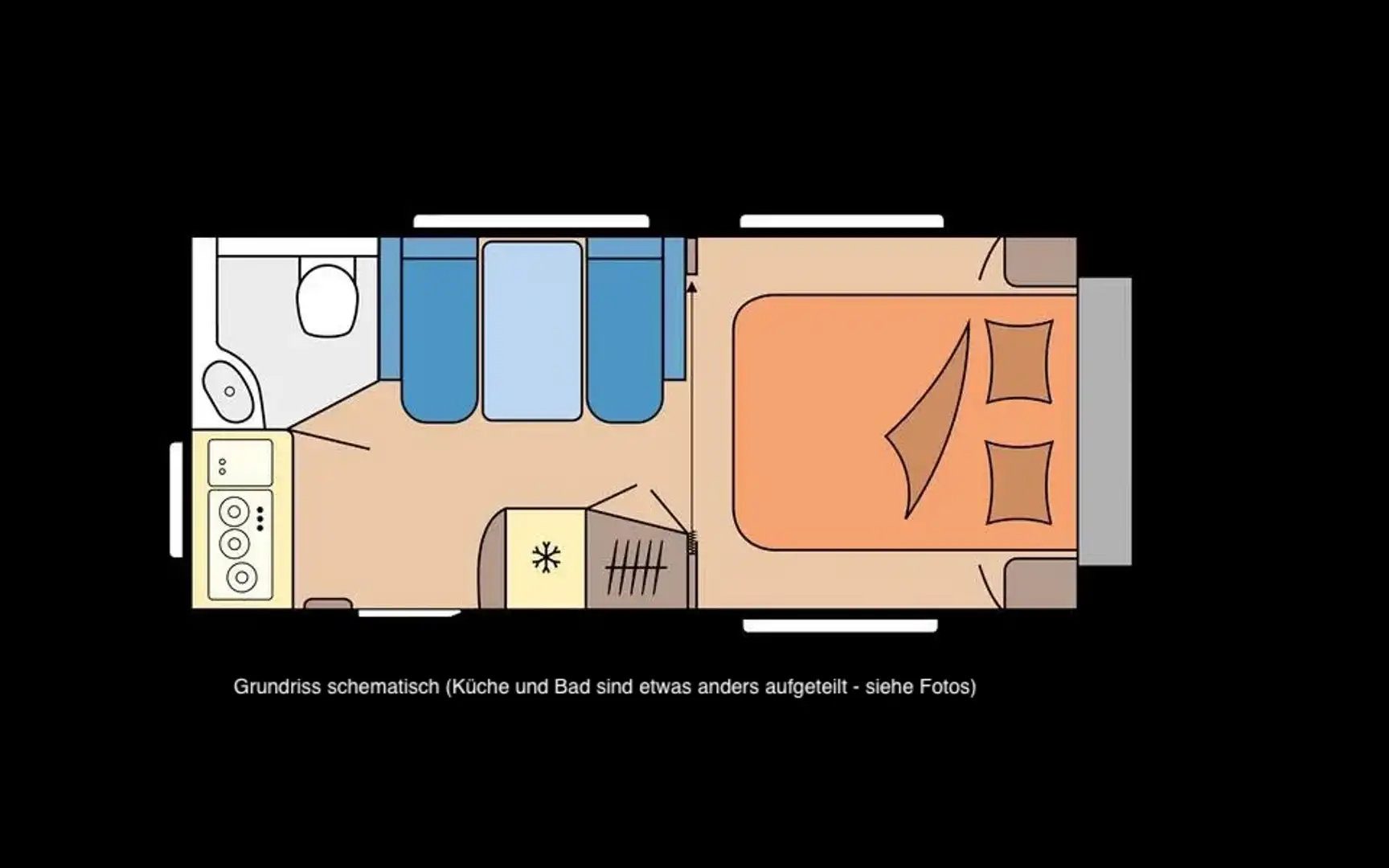 Caravans-Wohnm LMC LMC Luxus 510md Queensbett Weiß - 1