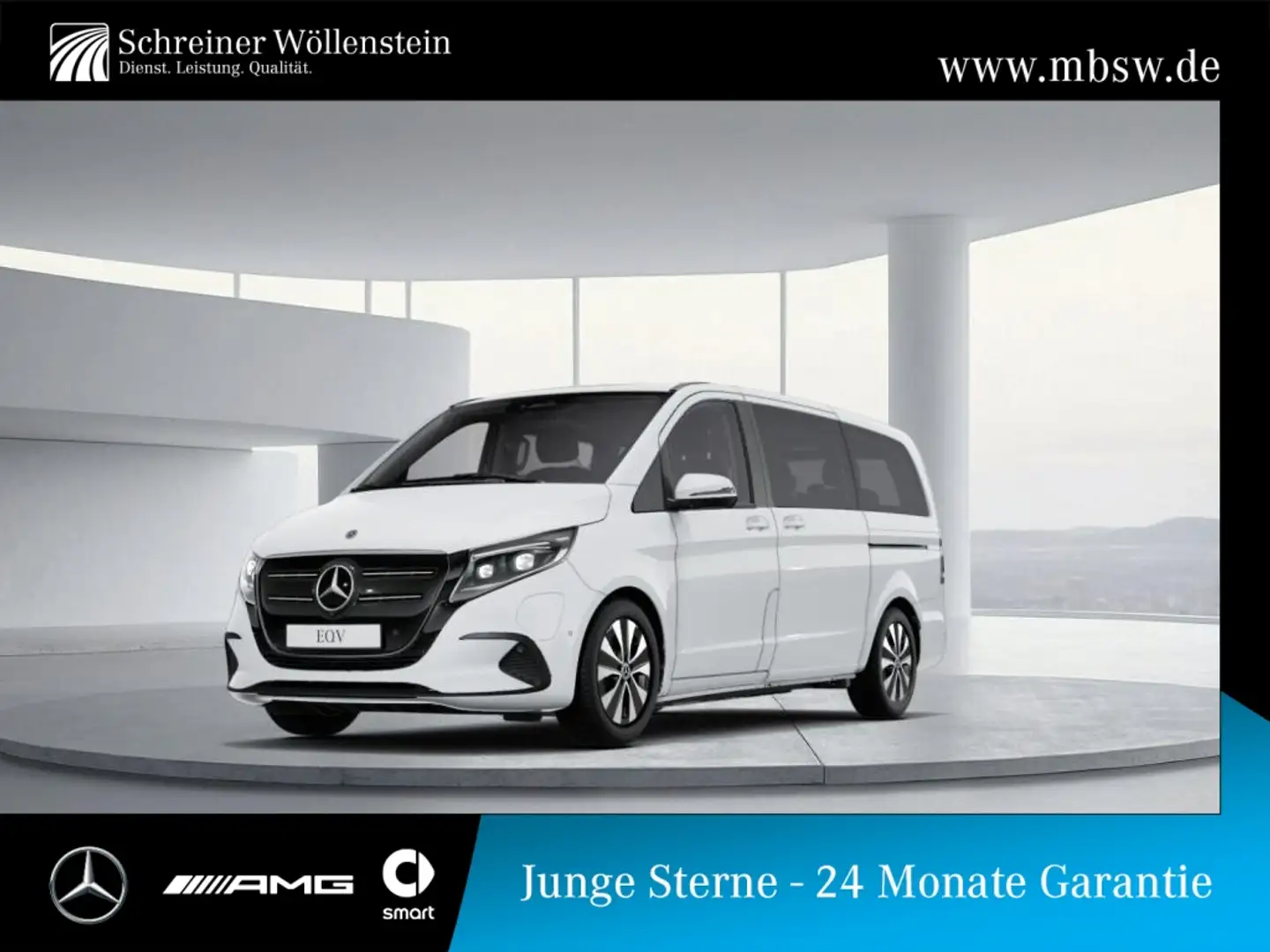 Mercedes-Benz EQV 300 Lang MBUX*DAB*AUT*Distr*Navi*RKam*KeyGo Weiß - 1