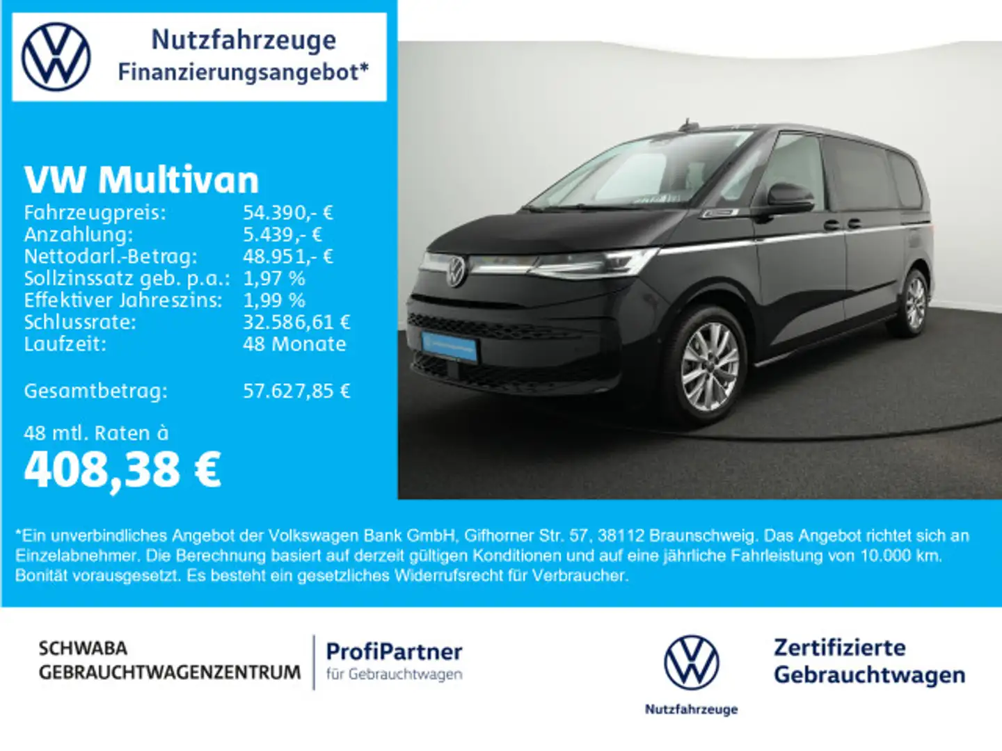 Volkswagen T7 Multivan T7 Multivan Style 2.0 TDI DSG *IQ.LIGHT*AHK*18"* Schwarz - 1
