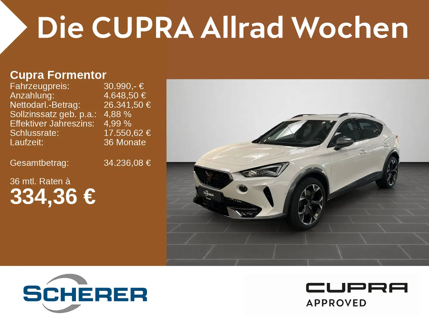 CUPRA Formentor VZ 2.0 TSI 4Drive DSG Rückfahrkamera Weiß - 1