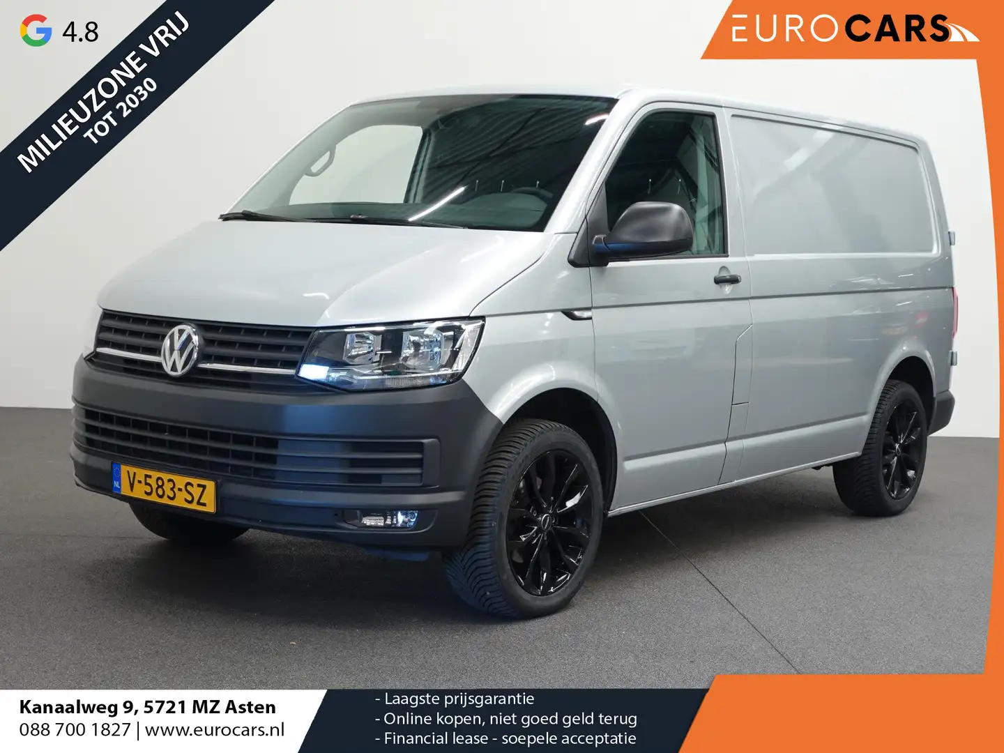 Volkswagen T6 Transporter 102pk L1H1 Highline Navigatie 18" Velgen Airco Cru Grijs - 1