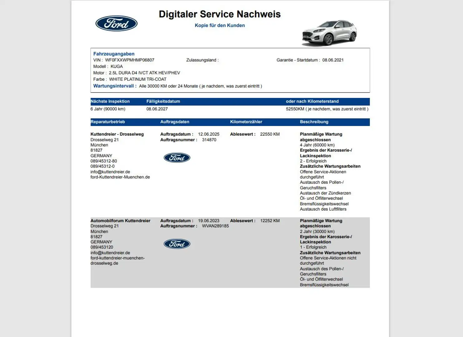 Ford Kuga PHEV ST-Line X Navi 2x Kamera Voll-LED Wit - 2