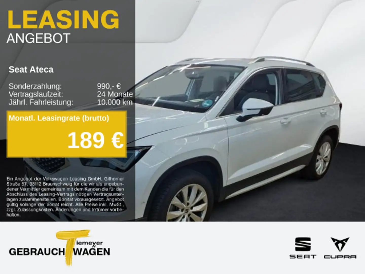 SEAT Ateca 1.5 TSI DSG X-PERIENCE AHK SIDE-ASSIST LED Weiß - 1