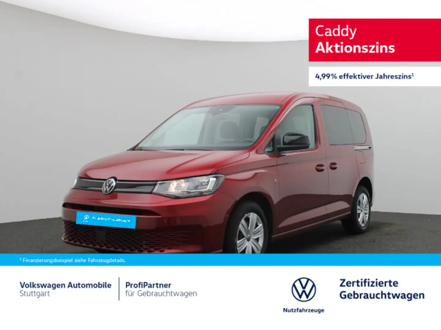 Volkswagen Caddy DSG 1.5 TSI Euro 6e AHK Navi ACC Klima Rot - 1