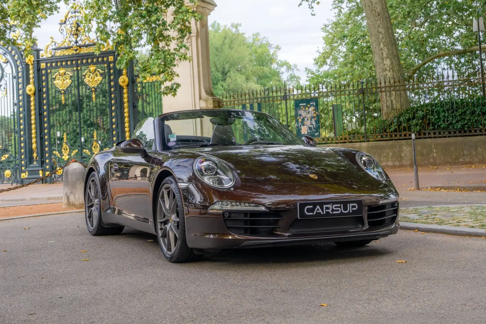 Porsche 911 Carrera Cabriolet Type 991.1 PDK 350cv - Acajou métallisé et Cocoa Braun - 1