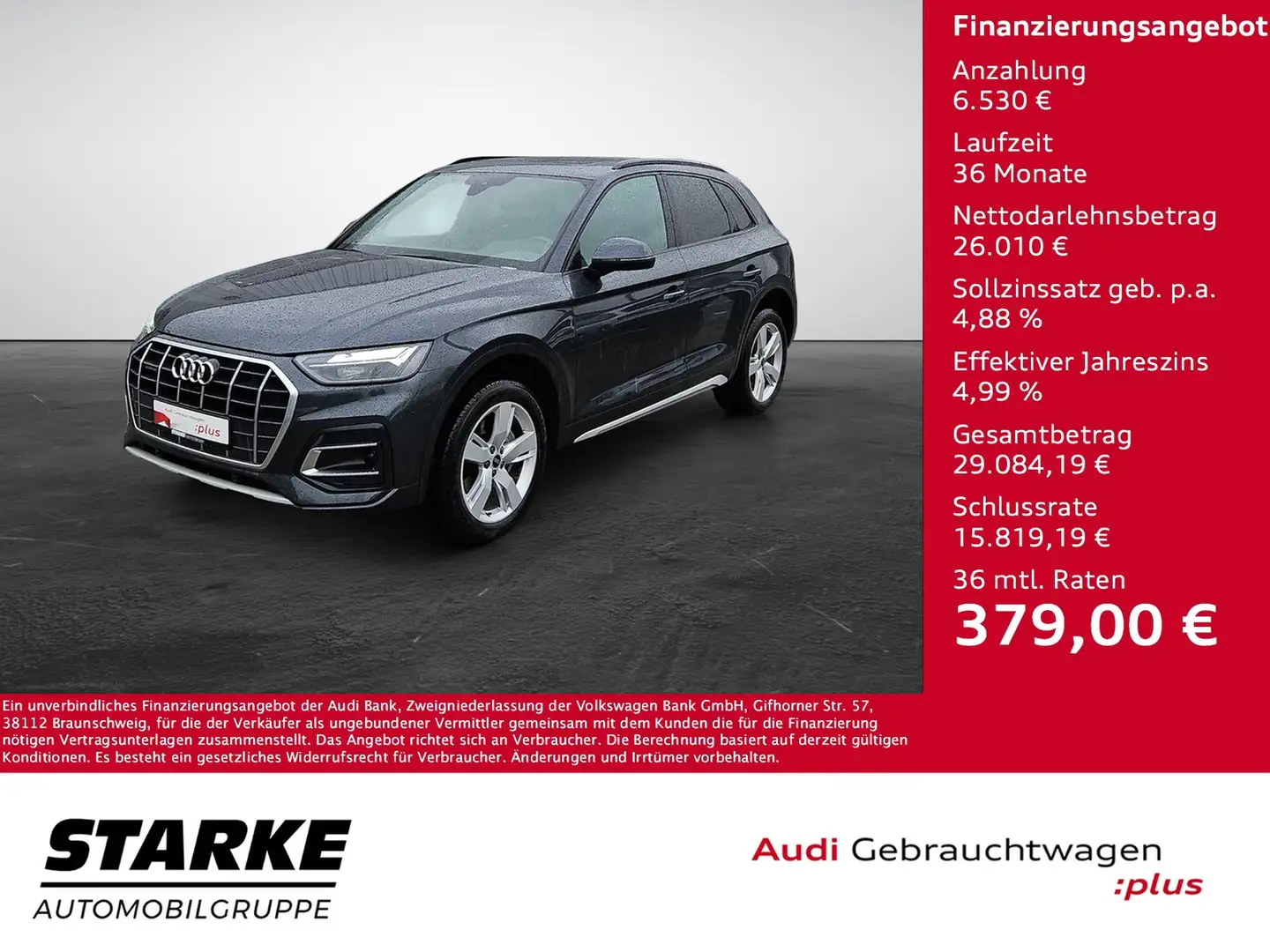 Audi Q5 40 TDI S tronic quattro advanced AHK ACC Pano N... Gris - 1