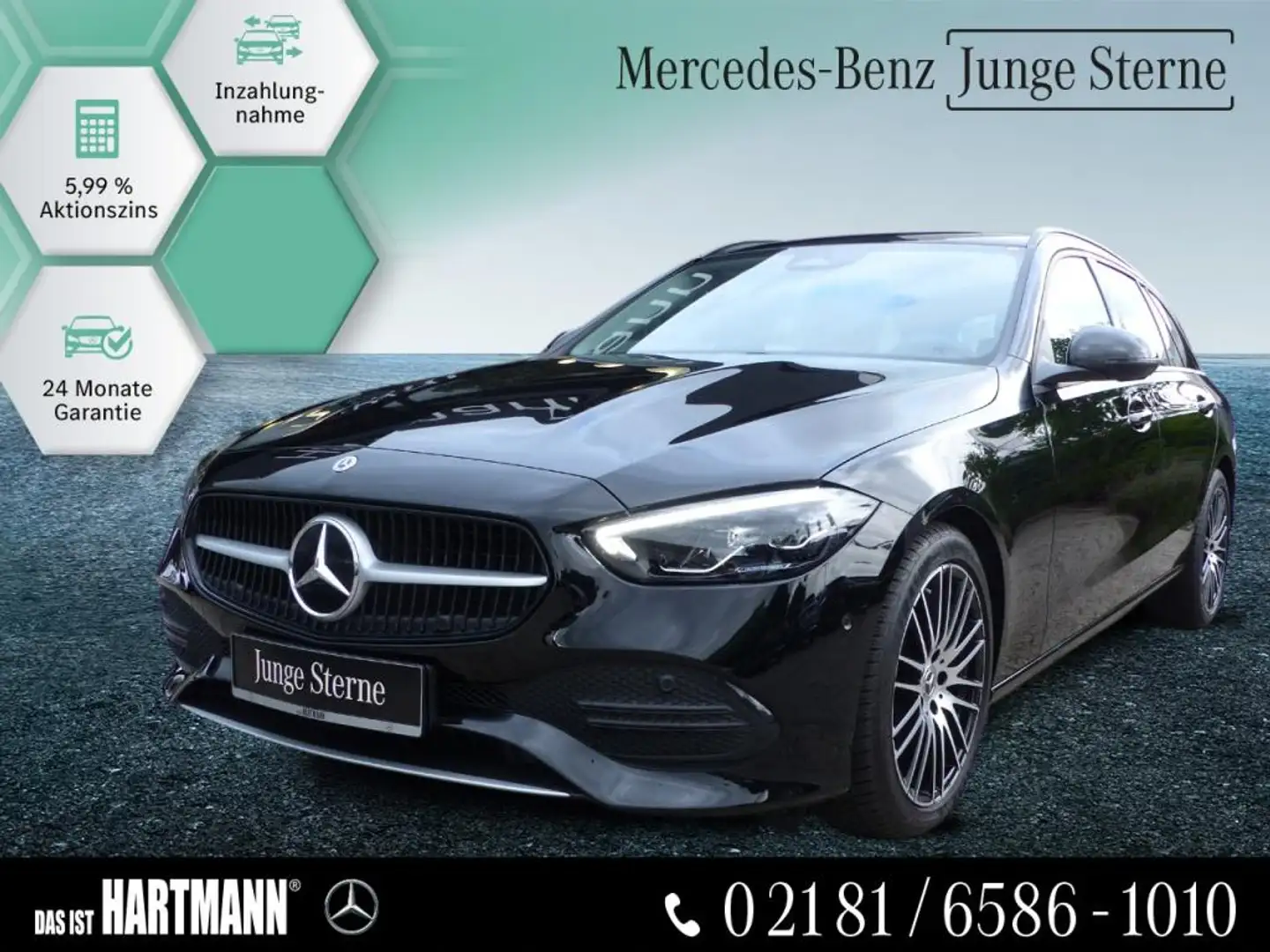 Mercedes-Benz C 180 T BUSINESS+MBUX+NAVI+RF.-KAMERA+SPGL-PAKET Schwarz - 1