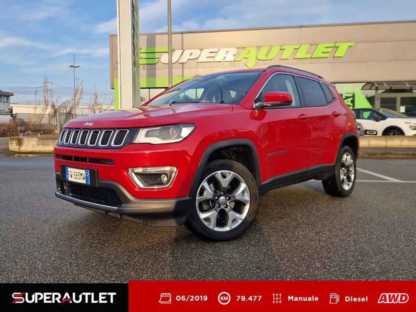 Jeep Compass 2.0 Multijet 140cv Limited 4WD Rosso - 1