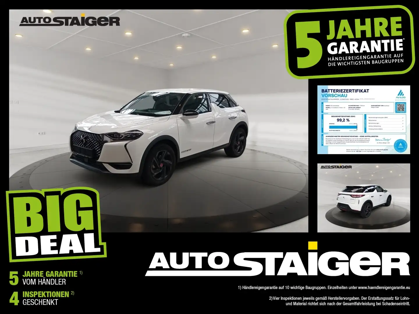 DS Automobiles DS 3 Crossback DS3 Crossback E-Tense Performance Line + Navi Weiß - 1