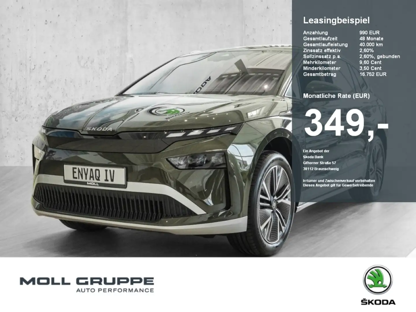 Skoda Enyaq Coupé 60 Loft LM PANO ACC PDC AHK MATRIX Groen - 1