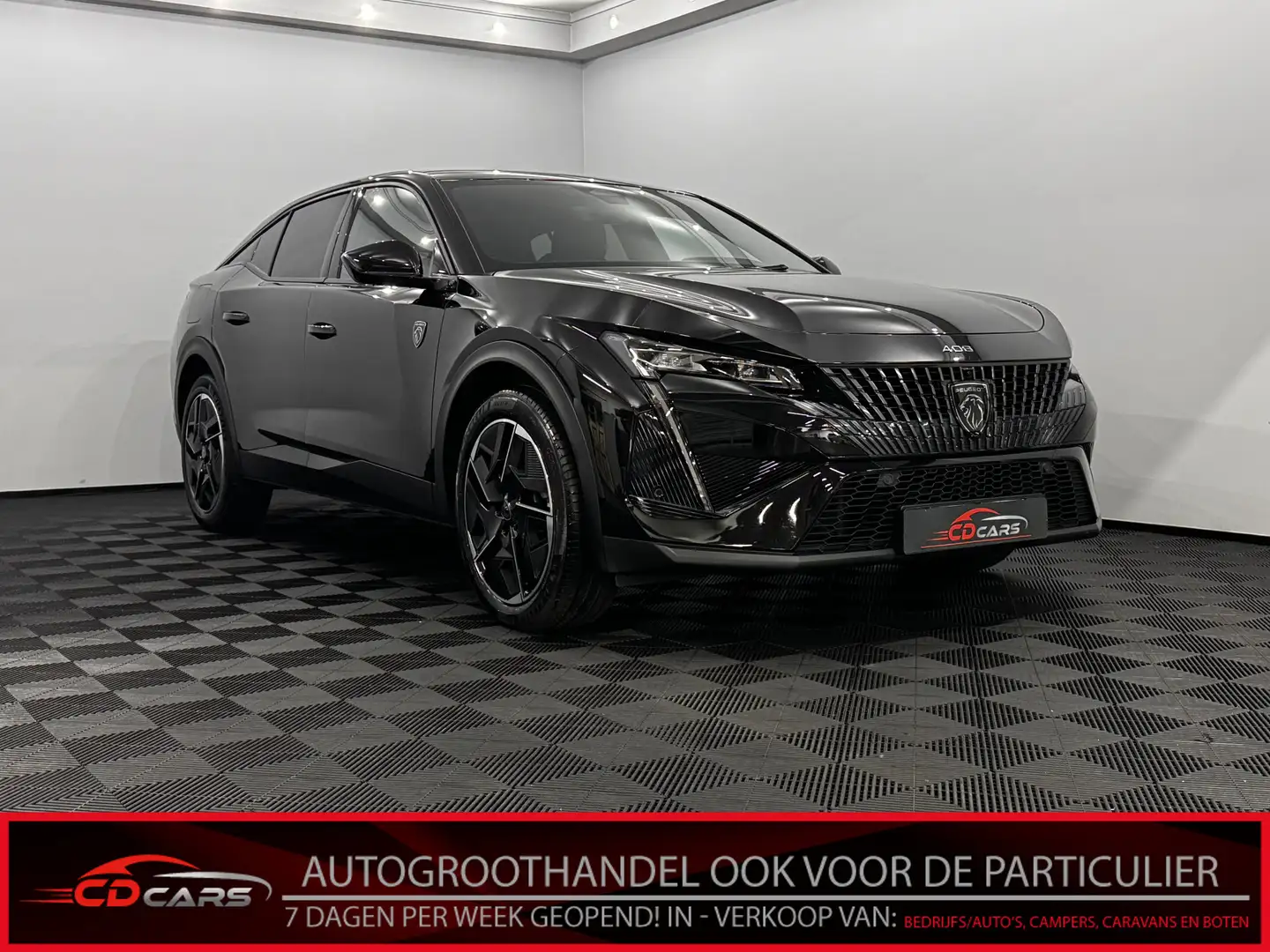 Peugeot 408 1.2 Hybrid 136 e-DCS6 GT Half leder, 360 Camera, N Czarny - 1