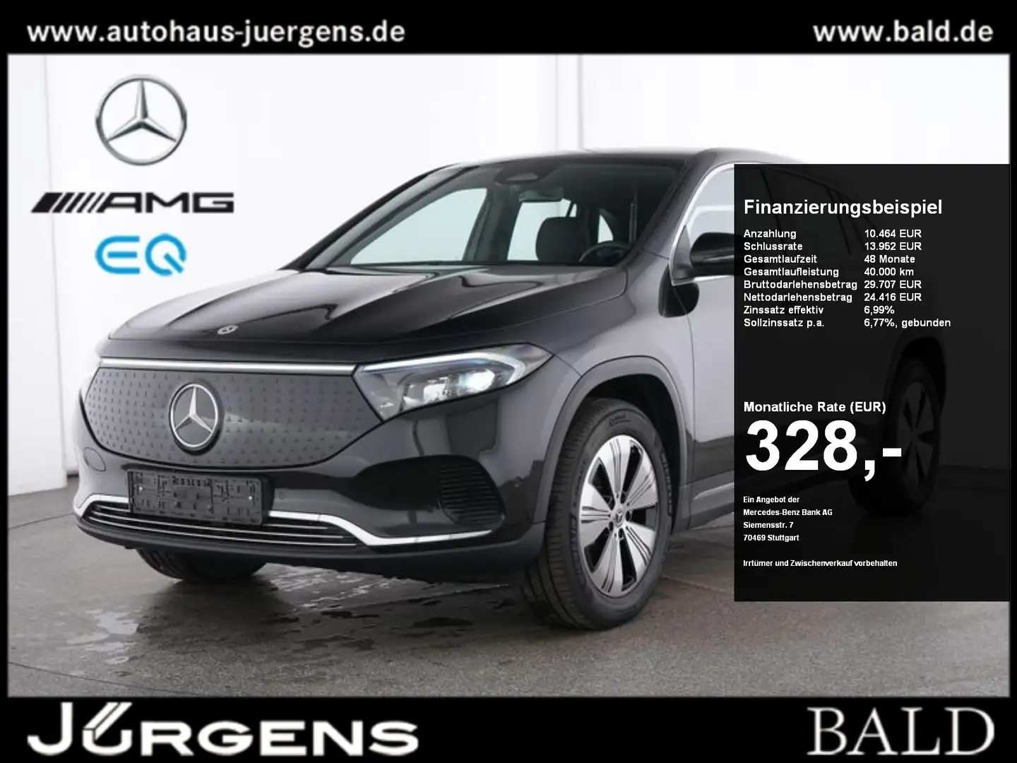 Mercedes-Benz EQA 250 + Progressive/LED/Kamera/Totw/EASY-P/SHZ Schwarz - 1