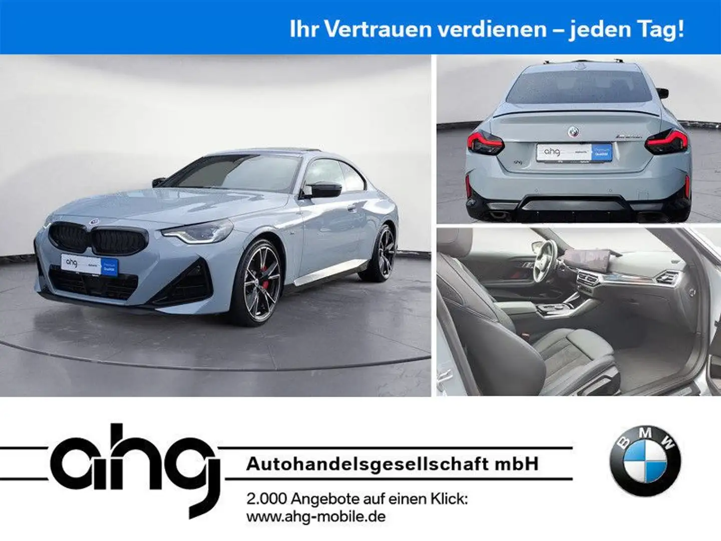 BMW 240 xDrive Steptronic Coupe Schiebedach Harman Gris - 1