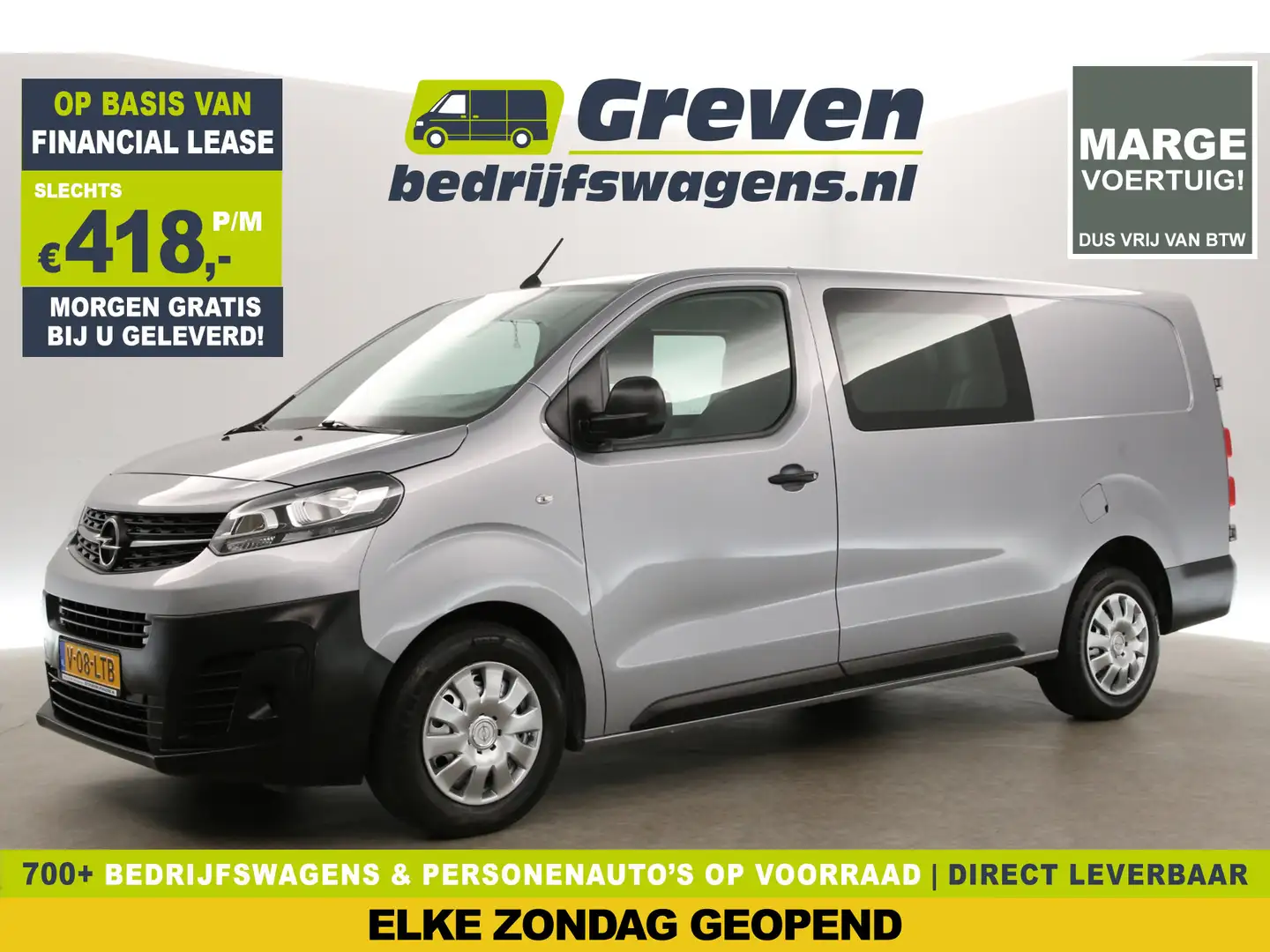 Opel Vivaro 1.5 CDTI L3H1 | MARGE! | Dubbele Cabine | 5 Persoo Grau - 1