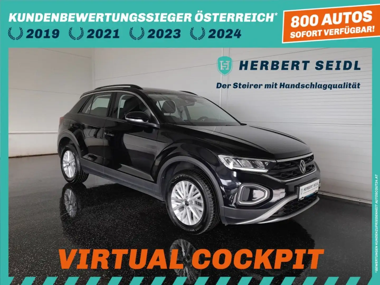 Volkswagen T-Roc LIFE 2,0 TDI DSG *VOLL-LED MIT FLA / VIRTUELL / NAVI / ACC / KAMERA / LENKRAD & SITZHZG / APP CONNECT* Schwarz - 1