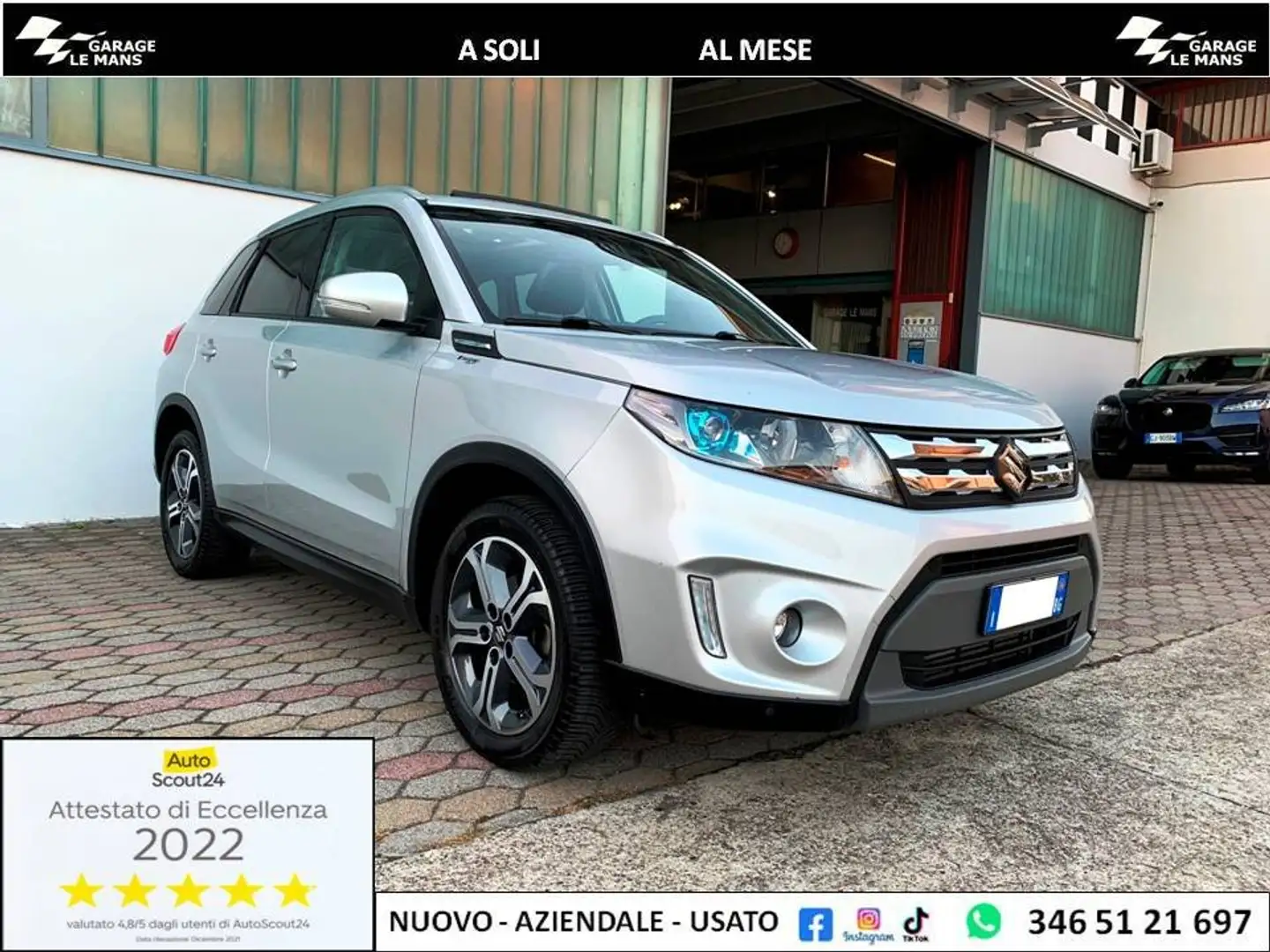 Suzuki Vitara 1.6 DDIS V-TOP TETTO NAVI PELLE CRUISE TELEC Argento - 1