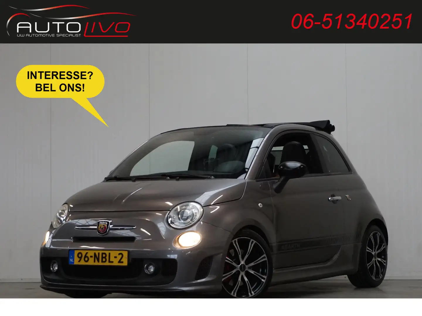 Fiat 500C Abarth 1.4-16V 140 PK! AUTOMAAT! CABRIO! BOM VOL! Gris - 1