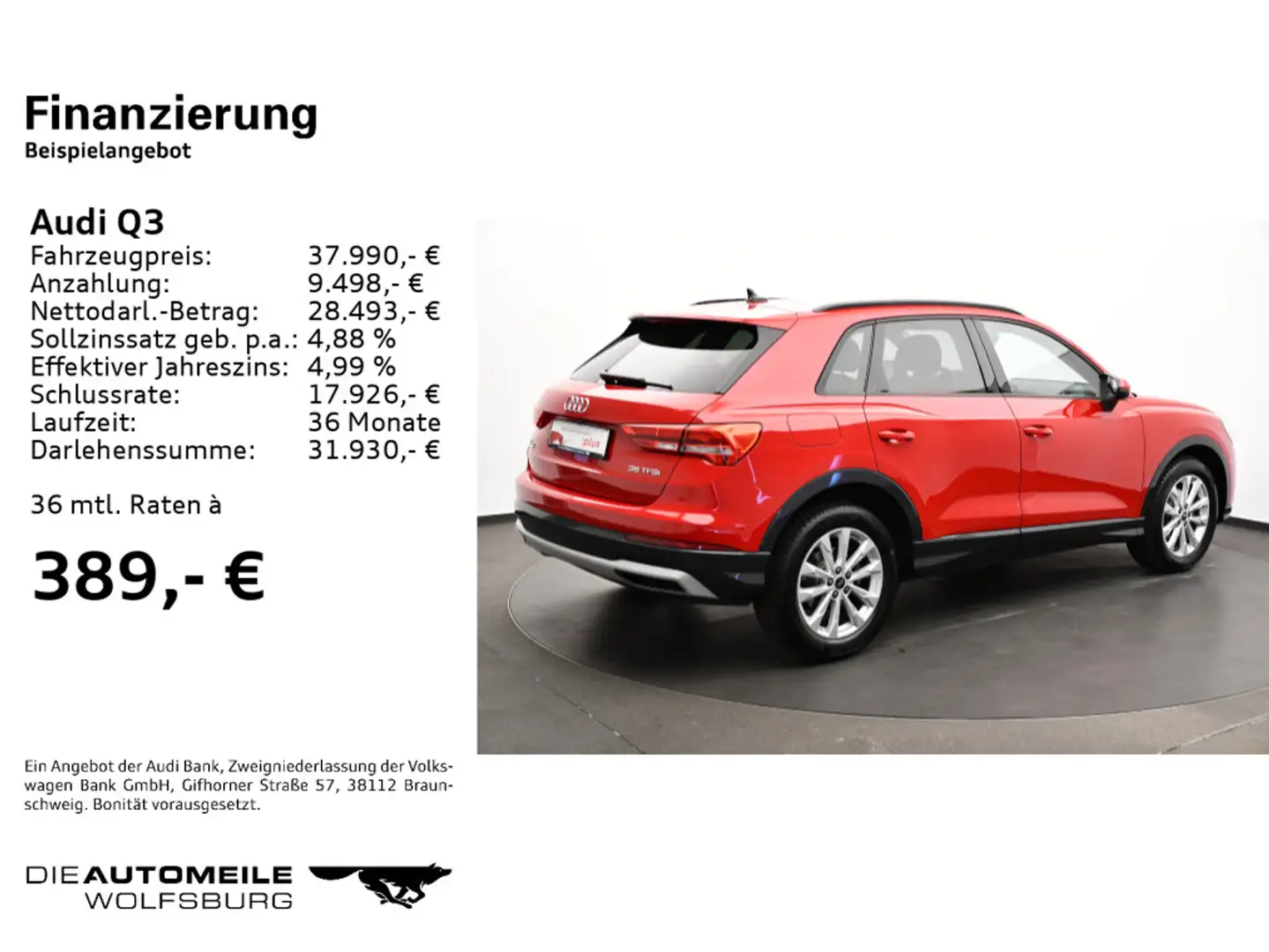Audi Q3 1.5 TFSI S-tronic advanced Standhzg/Rückkam/M Piros - 2