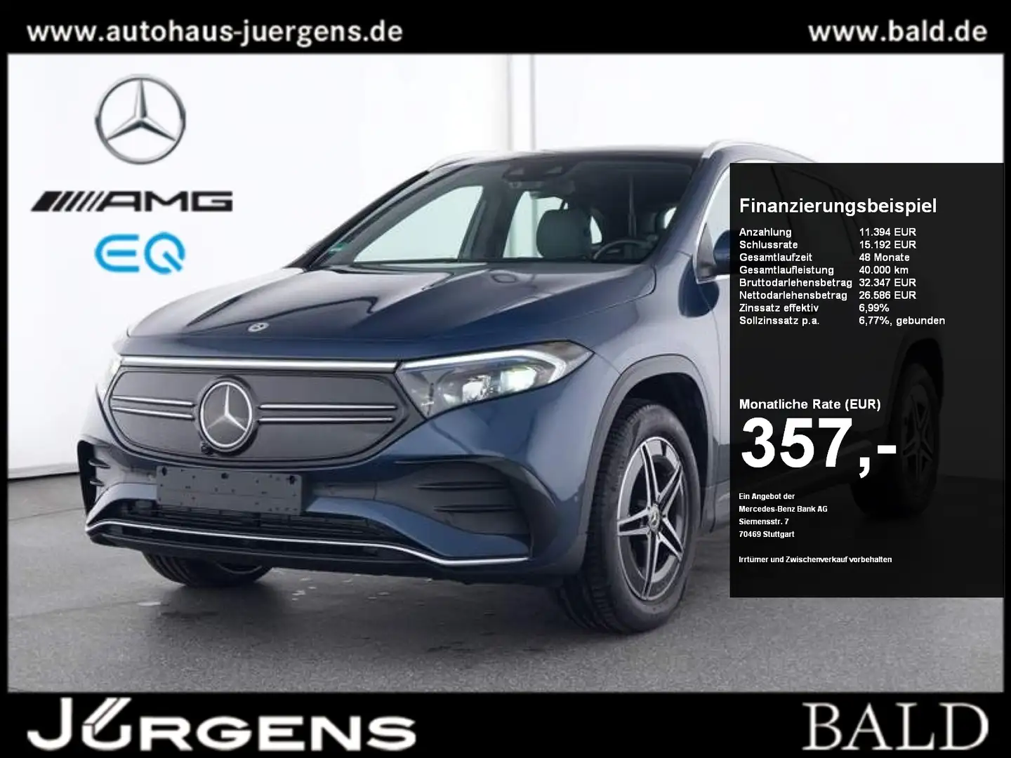 Mercedes-Benz EQA 250 + AMG-Sport/Pano/Distr/GUARD360/Memo/RKam Blau - 1