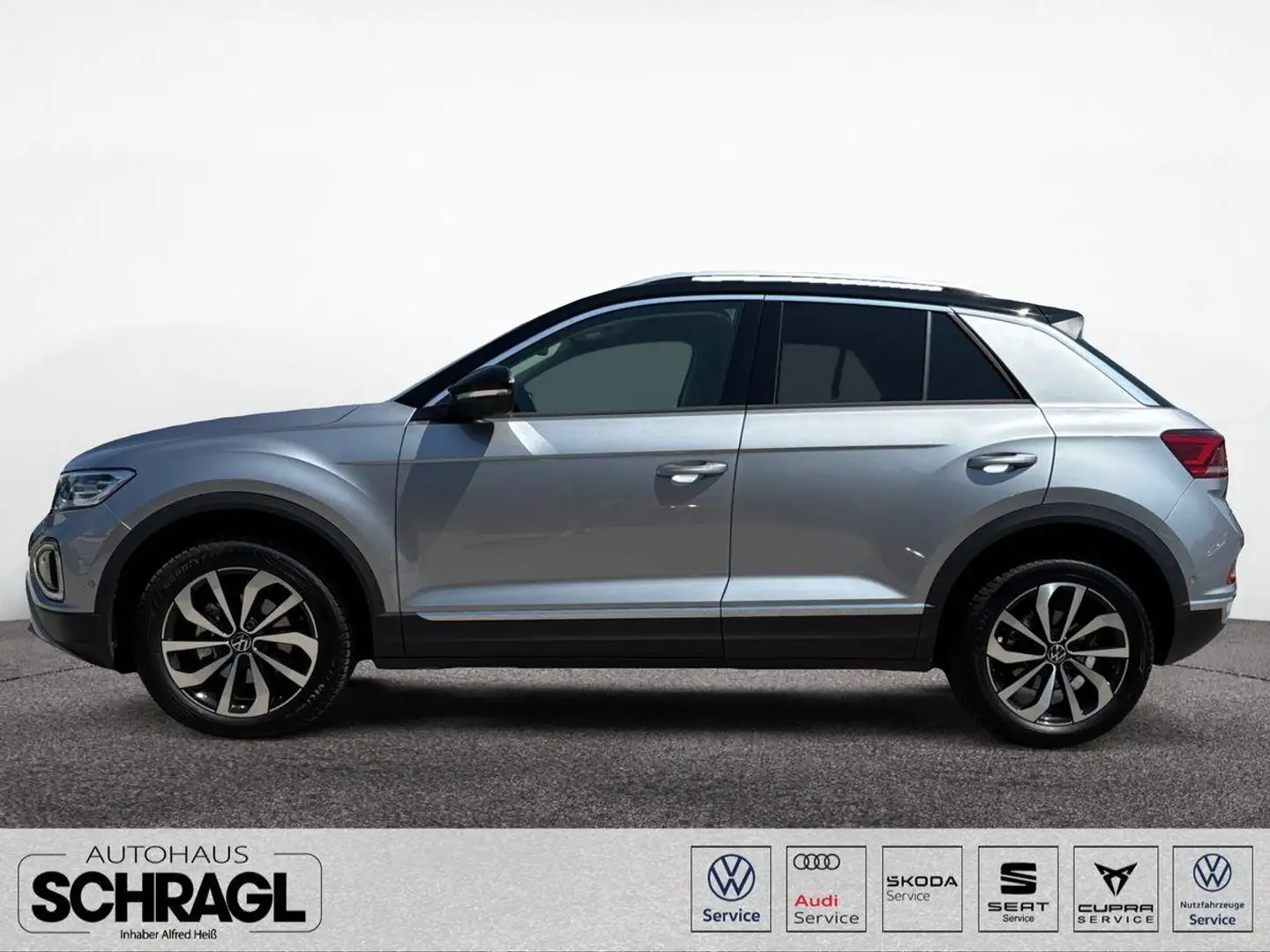 Volkswagen T-Roc 1.0 TSI STYLE+AHK+KAMERA+ACC+LED+APP+SITZH Silber - 2