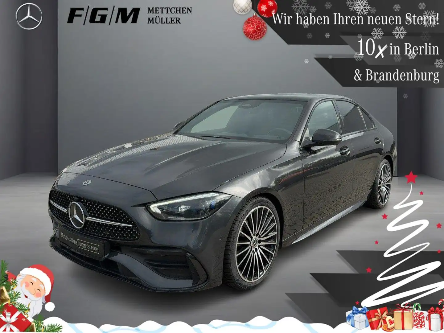 Mercedes-Benz C 300 d AMG Line Burm|DigiLight|S-Dach|TWA|Night Gris - 1