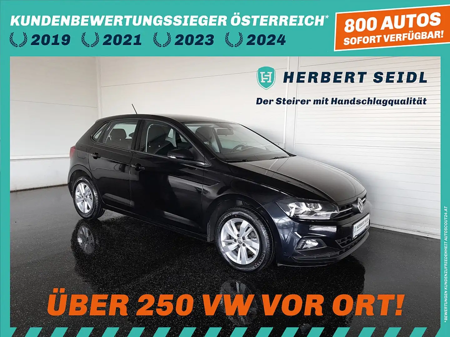 Volkswagen Polo CL 1,6 TDI *ACC / APP CONNECT / ALUFLEGEN / PDC... Zwart - 1