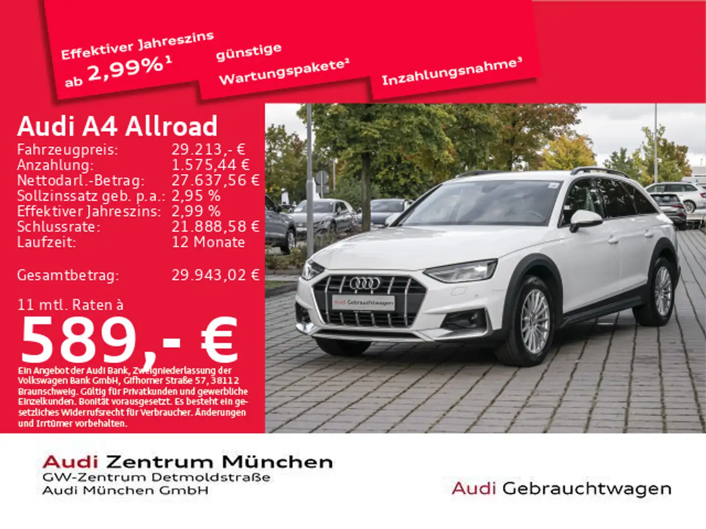 Audi A4 allroad A4 allroad 40 TDI qu. S tronic StdHzg/Virtual/Na Weiß - 1