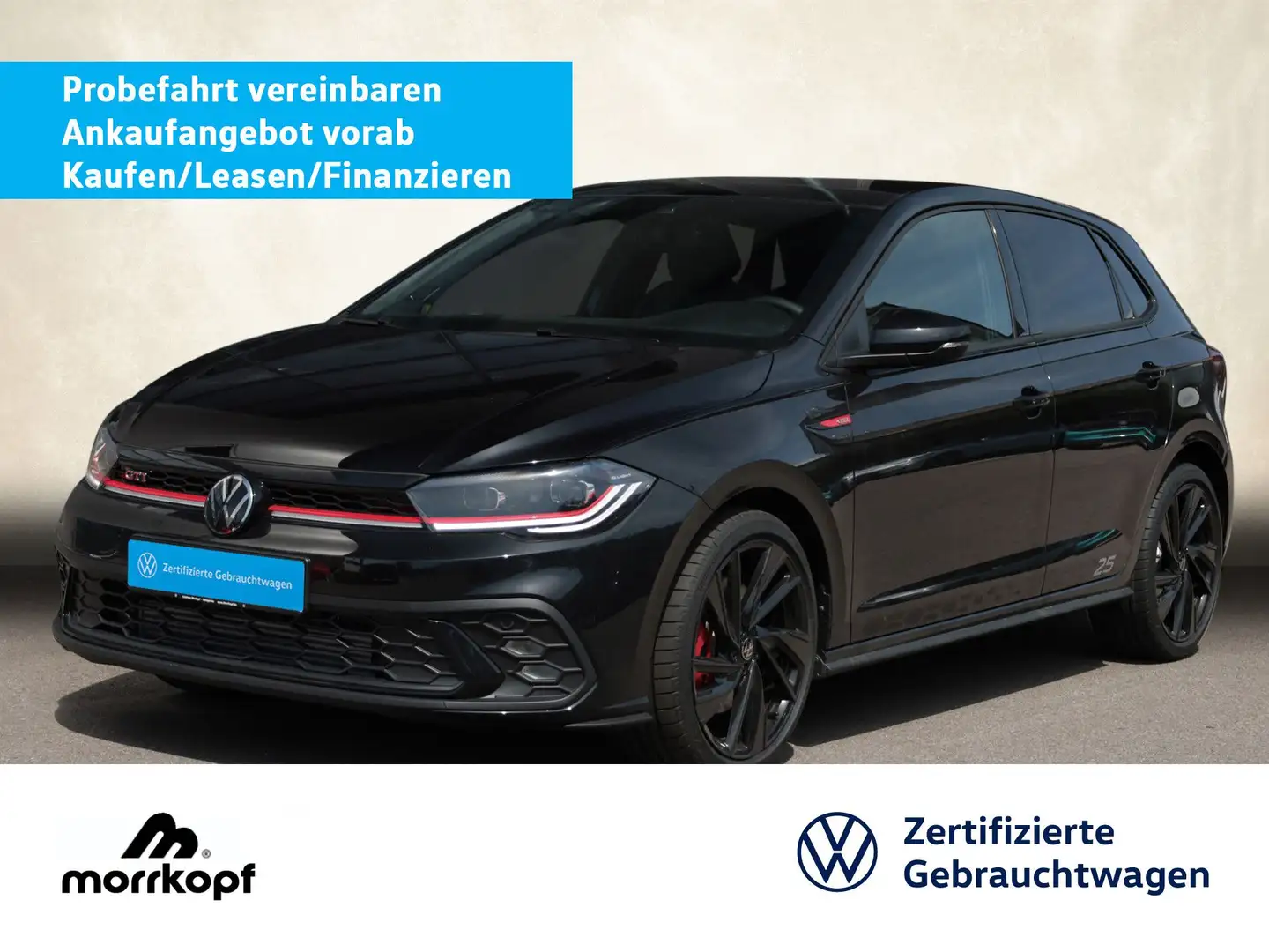 Volkswagen Polo GTI Polo 2.0TSI DSG +GTI Edition 25+LIMITIERT+ Navi Schwarz - 1