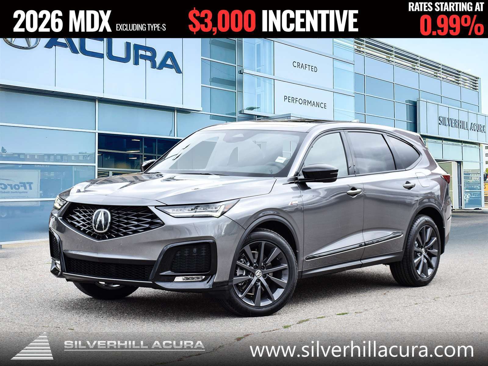 Gray 2026 Acura MDX SUV / Crossover All-Wheel Drive Automatic