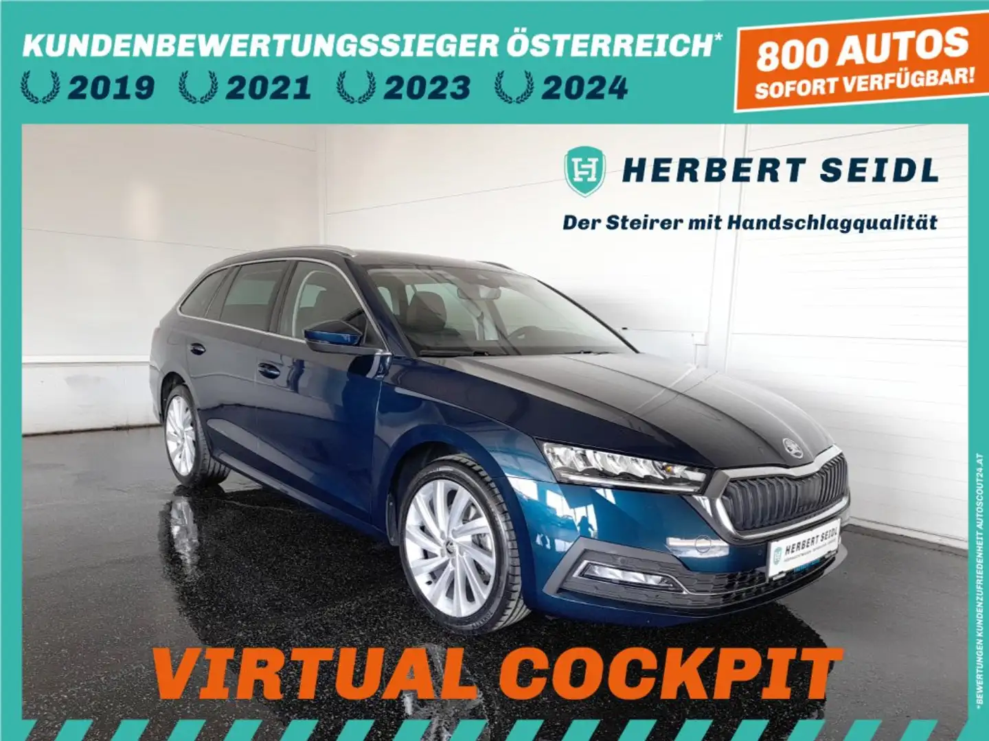 Skoda Octavia Combi STYLE PHEV DSG *18 ZOLL / HEAD-UP / LED & DYN. BLINKER / VIRTUELL / NAVI / ACC / MEMORY SPORTSITZE / KEYLESS* Blau - 1