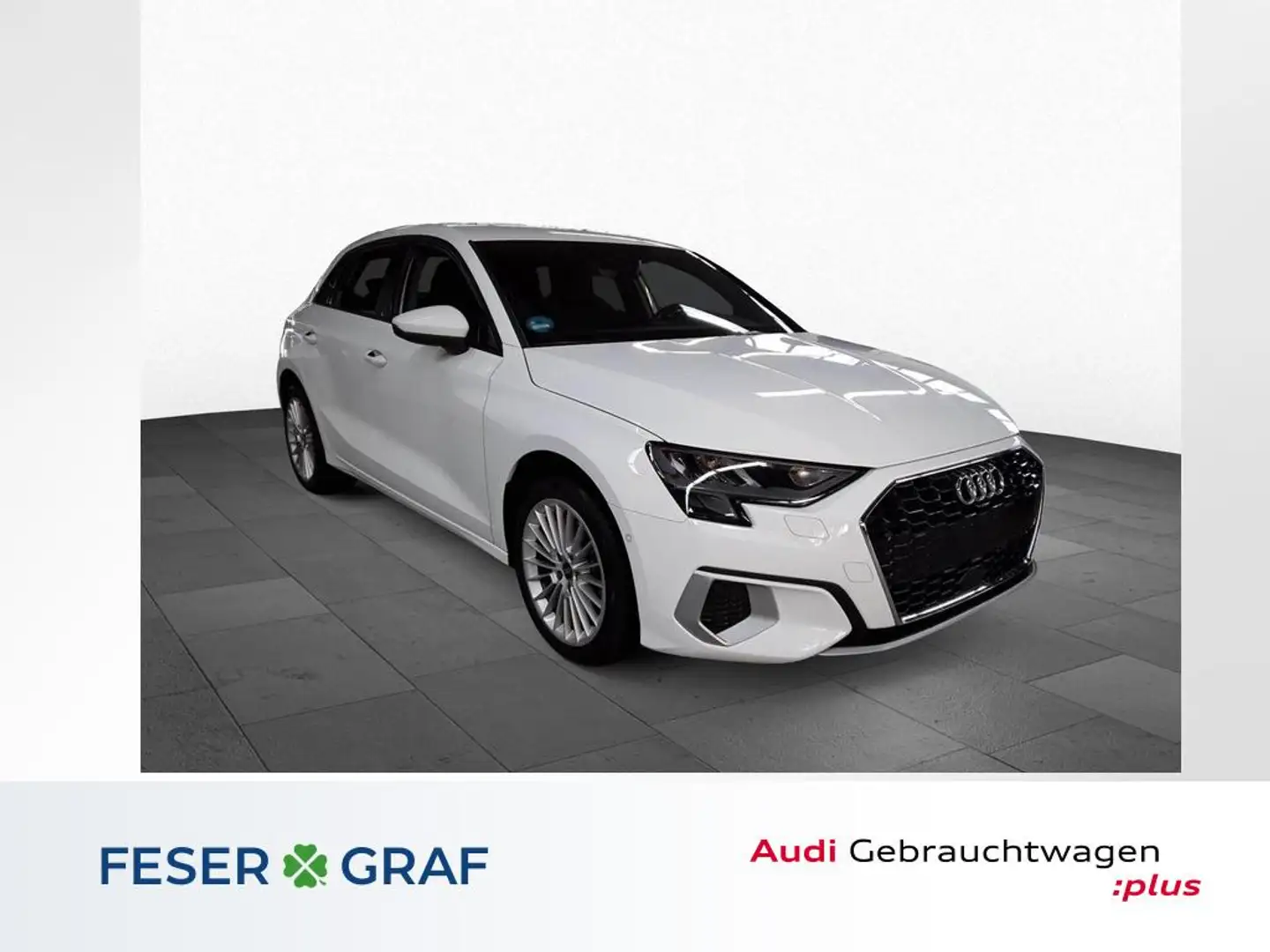 Audi A3 adv 30 TFSI S tro. ACC+KLIMA+SITZHV Weiß - 1
