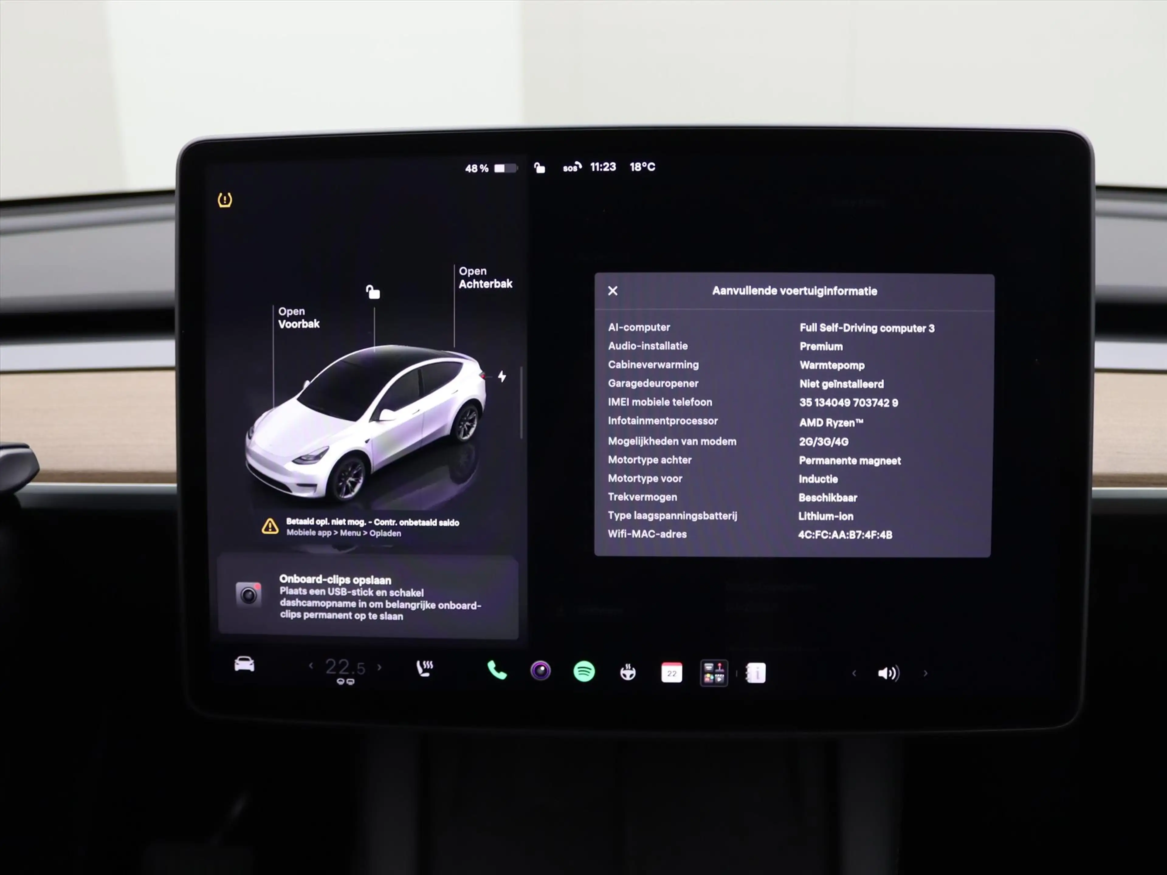 Tesla Model Y Long Range AWD 75kWh 351pk 92.8% SoH [ TREKHAAK+AM — photo 34