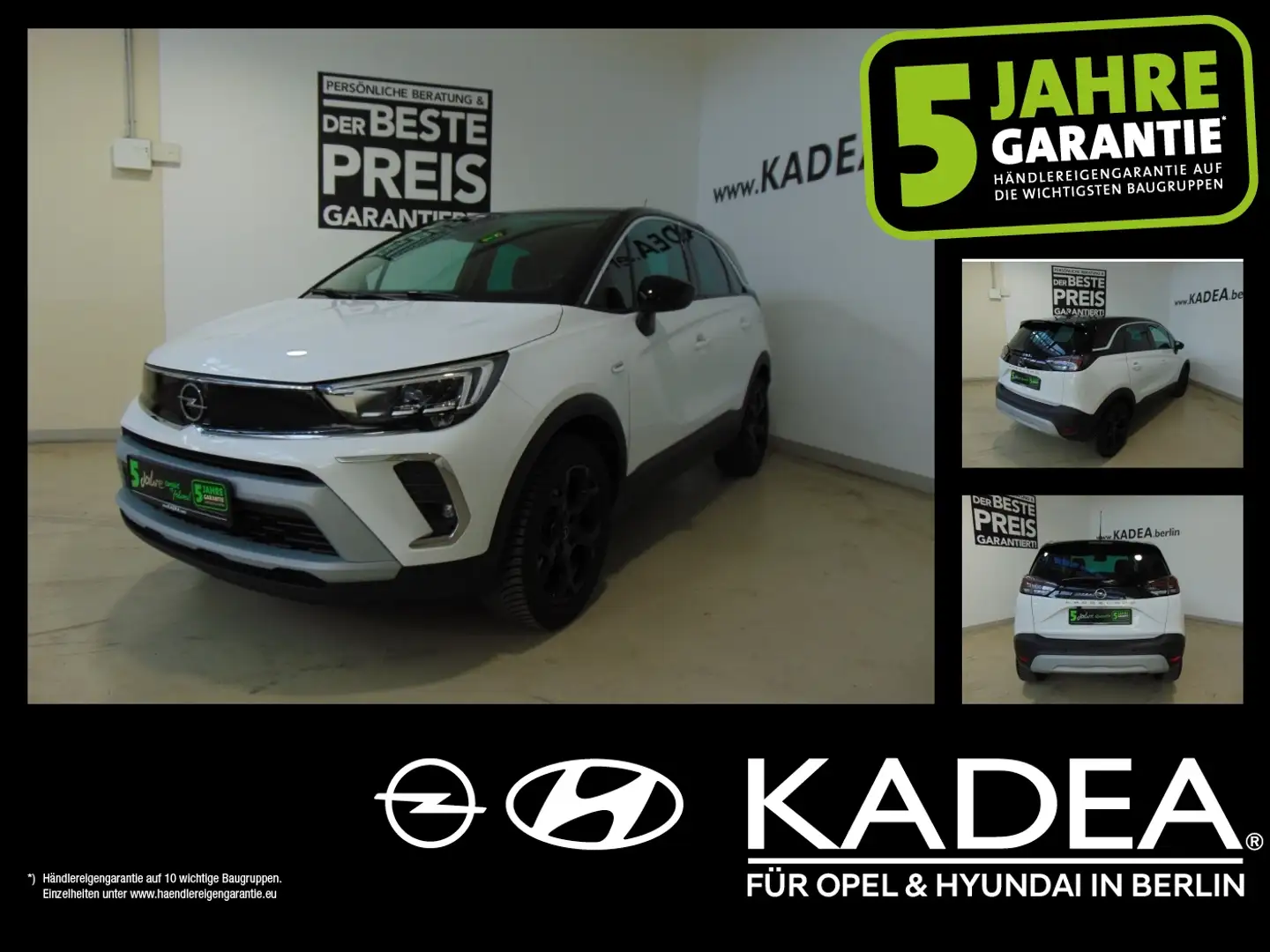 Opel Crossland 1.2 LED,PDC,AGR,Lenk+Sitzhzg,KlimaA. Weiß - 1