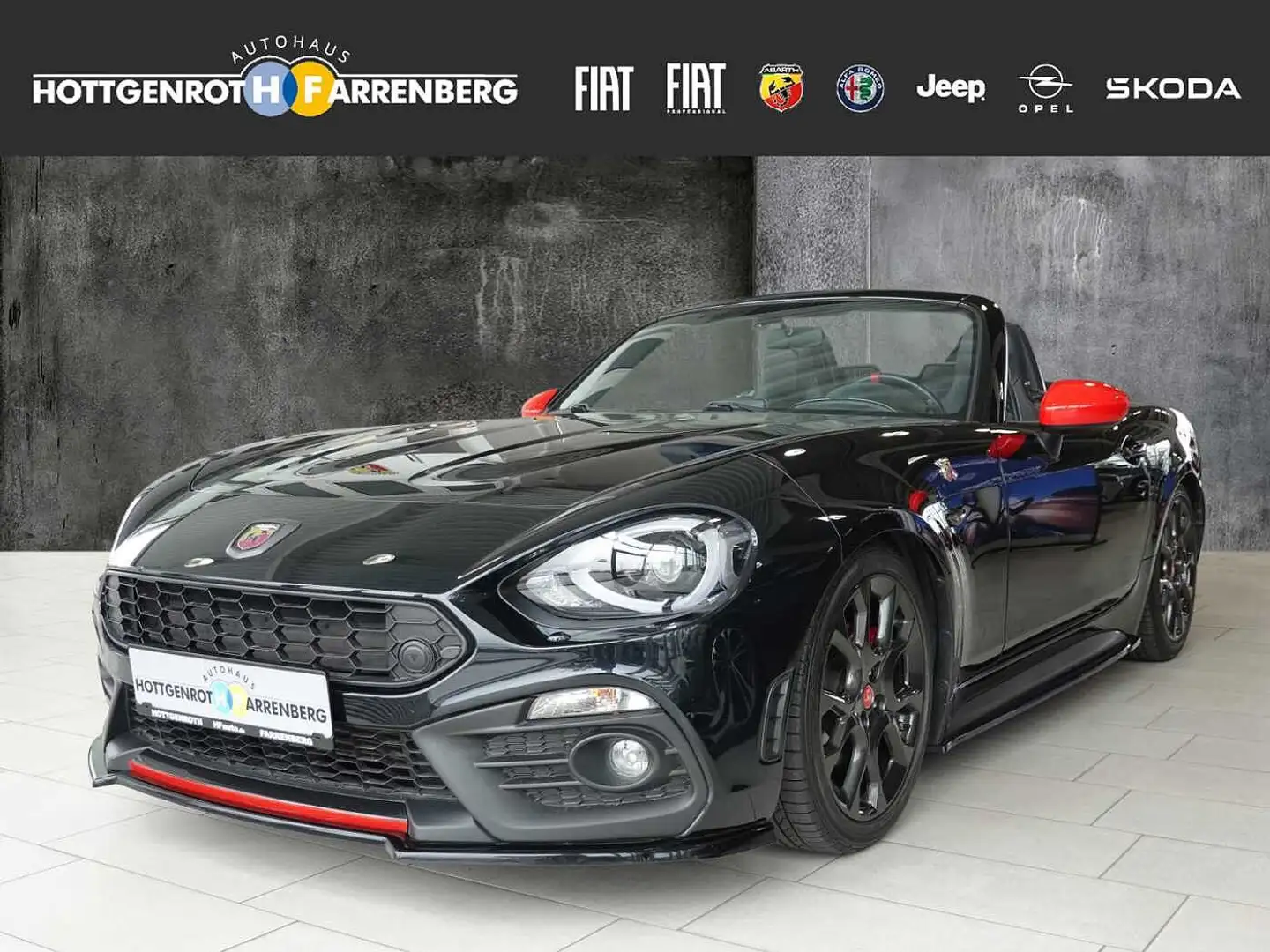 Abarth 124 Spider 1.4 T-Jet Automatik Leder Sportf.LED DAB Sp.Ausp.B Zwart - 1